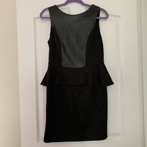 stitchBtween Faux Leather Peplum Dress size S